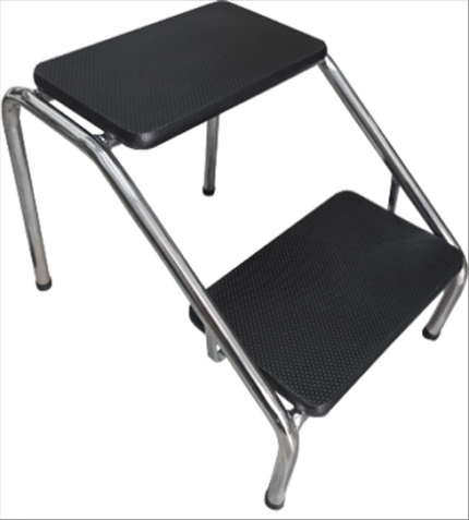 ESCALERILLA DE DOS PASOS CROMADA